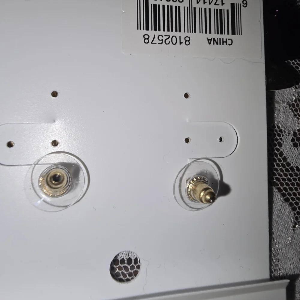 Periwinkle by Barlow Black and Purple Witch Hat Earrings - Picture 2 of 2